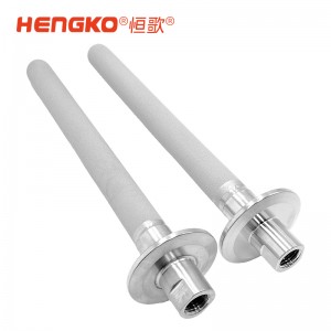 316食品級不銹鋼粉末燒結曝氣石_過濾1/4NPT內(nèi)螺紋連接3微米過濾器