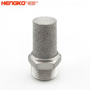 恒歌絲網(wǎng)/粉末不銹鋼濾芯氣動消聲器消音降噪耐腐蝕,應(yīng)用于通風(fēng)管排氣消聲