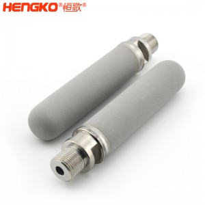 恒歌316L燒結(jié)不銹鋼濾芯_微米孔隙工業(yè)機外螺紋不銹鋼濾芯過濾筒